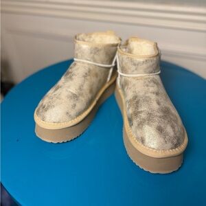 Hey Girl by Corky’s Metallic Ankle Boots